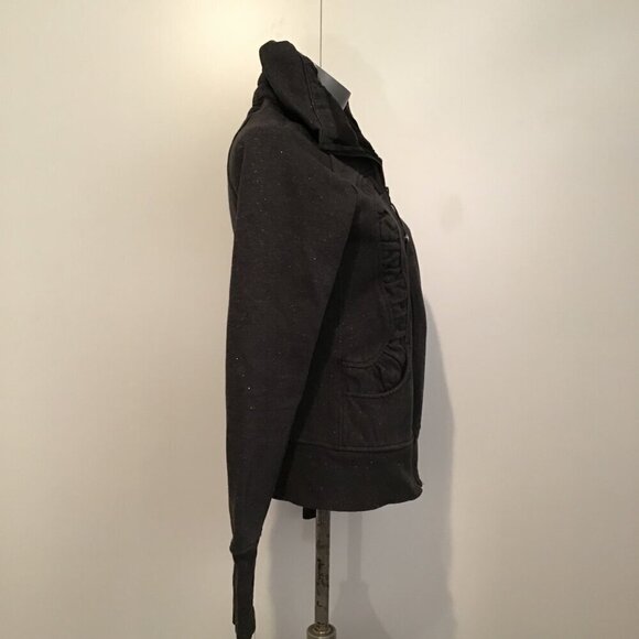 Lululemon Cuddle Up Jacket Heathered Black / Black Sparkle Size 6 - Picture 3 of 14